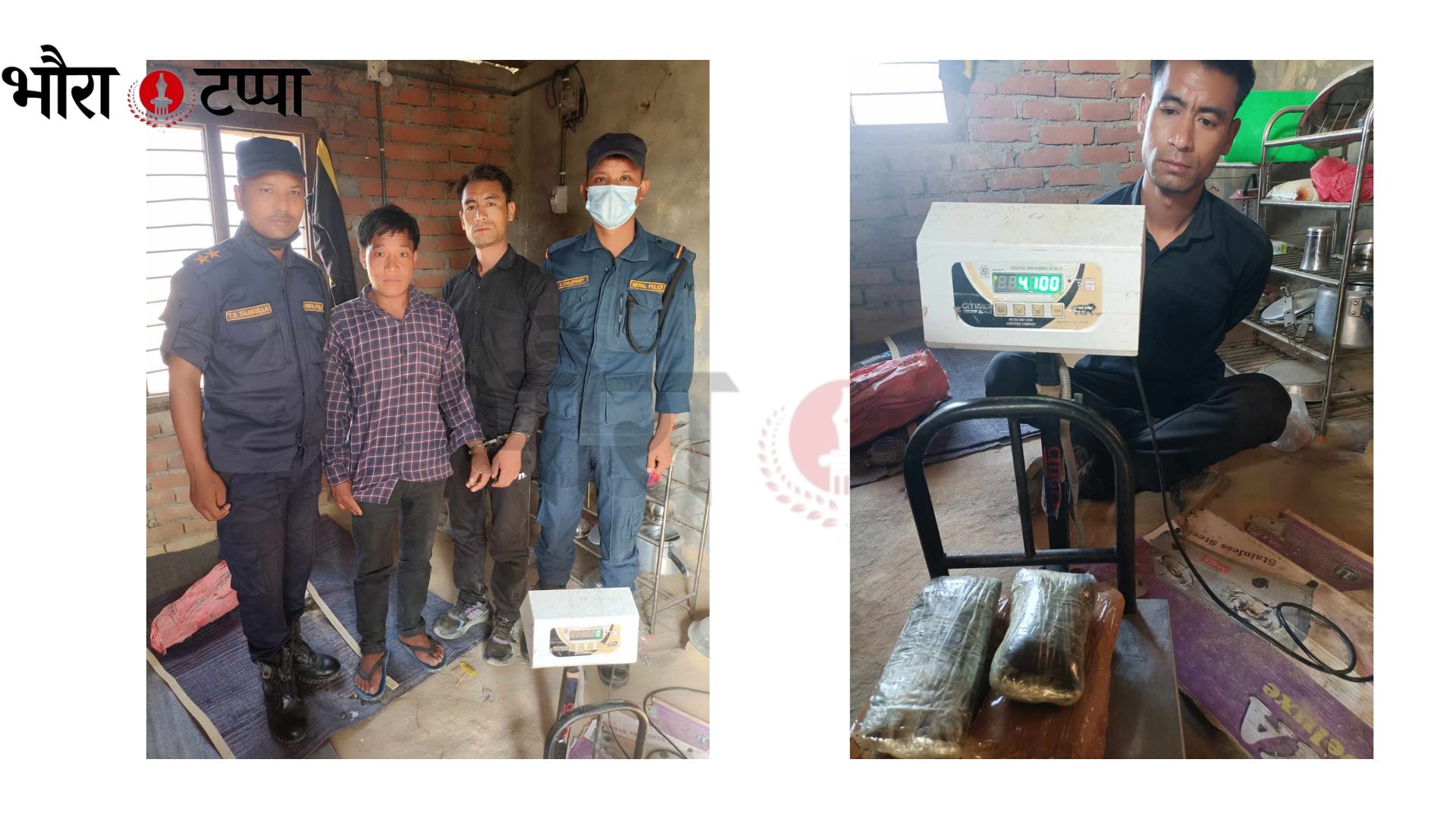 बर्दियाका दुई स्थानबाट २६ किलाे चरेस सहित दुईजना पक्राउ