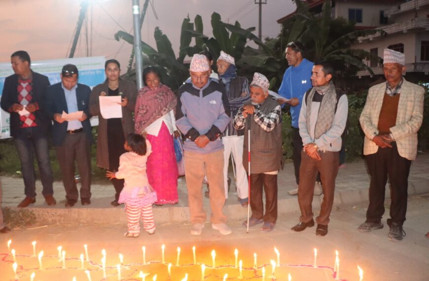 अन्तर्राष्ट्रिय अपाङ्गता दिवसको पूर्वसन्ध्यामा लुम्बिनी प्रदेशसभामा दीप प्रज्वलन