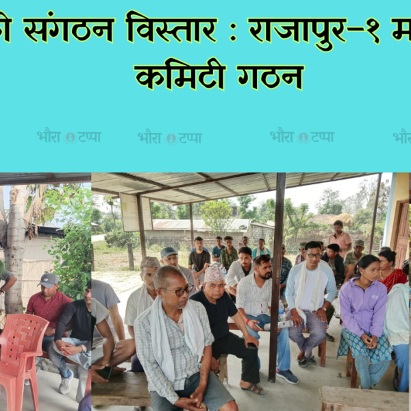 राजापुर–१ मा राष्ट्रिय स्वतन्त्र पार्टीको वडा कमिटी गठन, रमेश प्रसाद जैसी सभापति