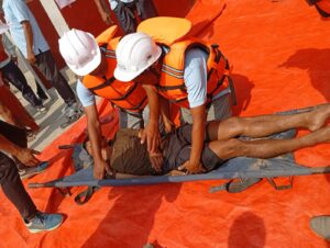 टीकापुरमा बाढीको कृत्रिम नमुना अभ्यास सम्पन्न